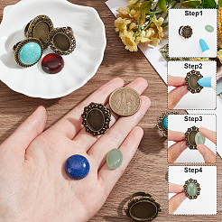 DIY Gemstone Finger Ring Making Kit&nbsp;DIY-SC0022-49