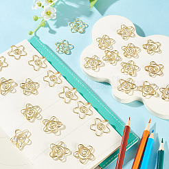 Flower Iron Paper Clips&nbsp;AJEW-TAC0006-32G