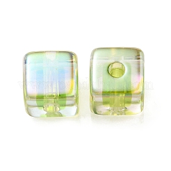 UV Plating Transparent Acrylic European Beads&nbsp;OACR-F004-10C