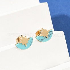 304 Stainless Steel Stud Earrings&nbsp;EJEW-Z089-37A-G