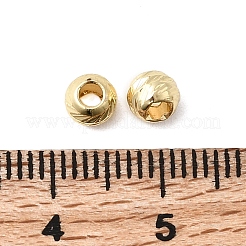 Corrugated Round Brass Beads&nbsp;KK-H520-03B-G