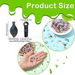 Acrylic Leaf Charms&nbsp;OACR-CJC0020-03
