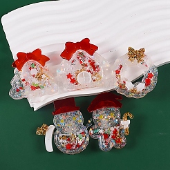 Christmas Theme Wreath/Sock/Tree/Snowman/Gingerbread Man/House DIY Silicone Quicksand Molds&nbsp;SIMO-PW0017-12A