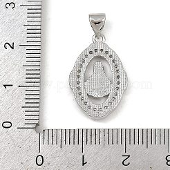 Brass Micro Pave Cubic Zirconia Pendants&nbsp;KK-P323-11E-P02