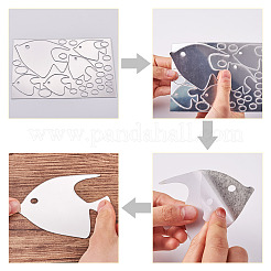 3 Sets 3 Style Fish Acrylic Mirror Wall Stickers&nbsp;DIY-CF0001-02B