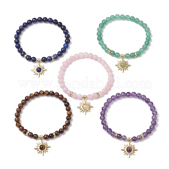 Natural Gemstone Beaded Stretch Bracelets&nbsp;BJEW-JB11439