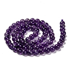 Natural Amethyst Round Bead Strands&nbsp;G-M304-18-6mm