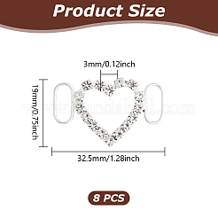 8Pcs Brass Crystal Rhinestone Shoe Decoration&nbsp;FIND-HY0004-89G