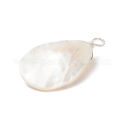 Natural Trochus Shell Copper Wire Pendants&nbsp;PALLOY-JF01656