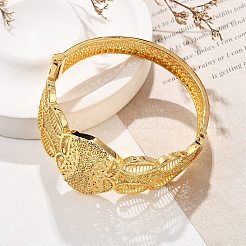 Brass Bangles for Women&nbsp;BJEW-D313-05G