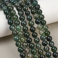 Natural Moss Agate Beads Strands&nbsp;G-F453-8mm