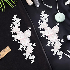 Flower Pattern Polyester Computerized Embroidered Appliques&nbsp;DIY-WH0387-36B