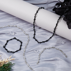 4Pcs 4 Styles Alloy Thornlet Link Chain Bracelets & Necklaces&nbsp;BJEW-FI0001-77