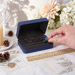 Rectangle PU Leather Ring Organizer Boxes&nbsp;CON-WH0089-240A