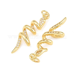 Brass Micro Pave Clear Cubic Zirconia Pendants&nbsp;CU-CBA7E9C-01G
