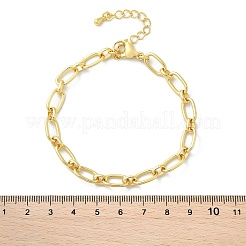 Brass Oval Link Chain Bracelets for Women Men&nbsp;BJEW-K273-15G