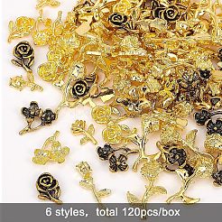 Flower Alloy Cabochons&nbsp;MRMJ-OC0001-96-RS