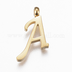 304 Stainless Steel Alphabet Pendants&nbsp;STAS-F129-G