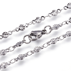 Non-Tarnish 304 Stainless Steel Chain Necklaces&nbsp;STAS-P164-25P