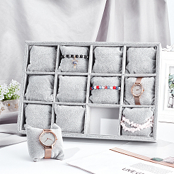 Velours Wooden Bracelet/Bangle/Watch Displays&nbsp;BDIS-WH0003-01A-WH