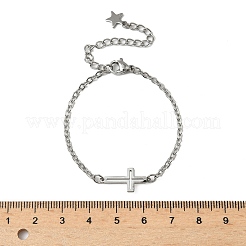 304 Stainless Steel Cross Link Bracelets&nbsp;BJEW-F500-03P