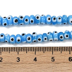 Handmade Evil Eye Lampwork Beads Strands&nbsp;LAMP-A007-02A-03