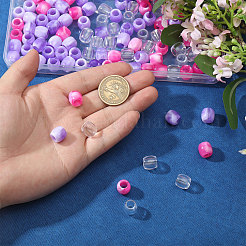 3 Bags 3 Colors Plastic European Beads&nbsp;KY-CA0001-63A