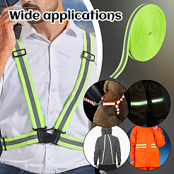 Reflective Polyester Ribbons&nbsp;SRIB-WH0011-476