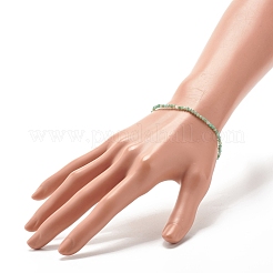Natural Emerald Round Beaded Stretch Bracelet&nbsp;BJEW-JB07748-02