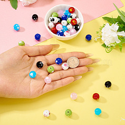 40Pcs 8 Colors Handmade Lampwork Beads&nbsp;LAMP-TA0001-54A