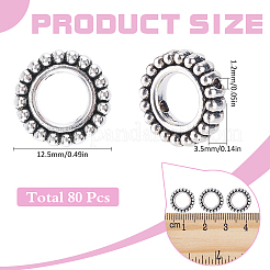 80Pcs Tibetan Style Alloy Spacer Beads&nbsp;FIND-SC0010-88