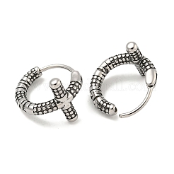 316 Surgical Stainless Steel Hoop Earrings&nbsp;EJEW-D096-14J-AS