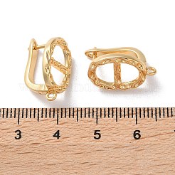 Brass Hoop Earrings Findings&nbsp;KK-B105-04G