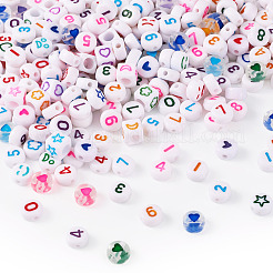 15 Styles Opaque Acrylic Beads&nbsp;MACR-TA0001-64