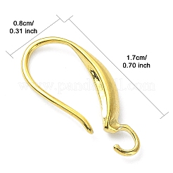 18Pcs 3 Colors Brass Smooth Earring Hooks&nbsp;KK-YW0002-14
