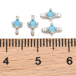 SHEGRACE Brass Micro Pave Cubic Zirconia Connector Charms&nbsp;XGRQ5K700-833P-B