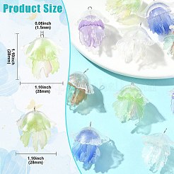 10Pcs 5 Colors Plastic Pendants&nbsp;KY-CJ0002-19