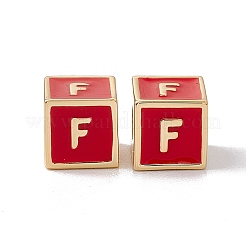 Rack Plating Brass Enamel Beads&nbsp;KK-B060-04G-03F