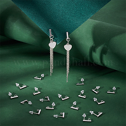 Rectangle 304 Stainless Steel Stud Earring Findings&nbsp;STAS-UN0058-32P