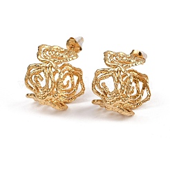 304 Stainless Steel Hollow Flower Stud Earrings&nbsp;EJEW-A138-06G