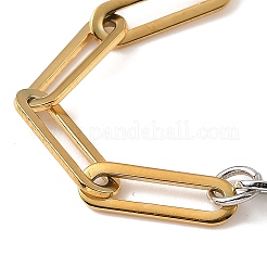 304 Stainless Steel Paperclip Chain Necklaces for Women&nbsp;STAS-Z101-05GP