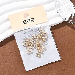 SHEGRACE Brass Micro Pave Clear Cubic Zirconia Pendants&nbsp;XGRQ29248-394G-E