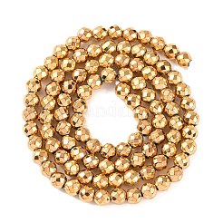 Electroplated Synthetic Non-magnetic Hematite Beads Strands&nbsp;G-H027-B01-03