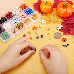 DIY Halloween Gemstone Bracelet Necklace Making Kit&nbsp;DIY-OC0008-56
