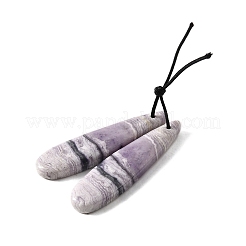 Natural Purple Malachite Pendants&nbsp;G-L617-G04-10x40mm