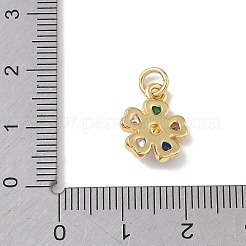 Brass Micro Pave Cubic Zirconia Pendants&nbsp;KK-L268-031G-05