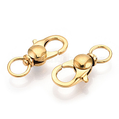 304 Stainless Steel Swivel Lobster Claw Clasps&nbsp;STAS-R065-10G