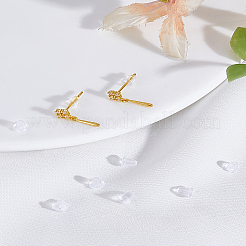 1 Pair Rhombus Brass Rhinestone Stud Earrings&nbsp;EJEW-LP0003-56G