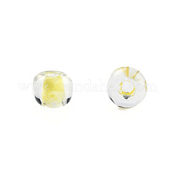 Glow in the Dark Luminous Transparent 8/0 Glass Seed Beads&nbsp;SEED-YWC0001-01G