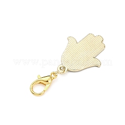 15Pcs Alloy Enamel Hamsa Hand Pendant Decorations&nbsp;HJEW-JM04365